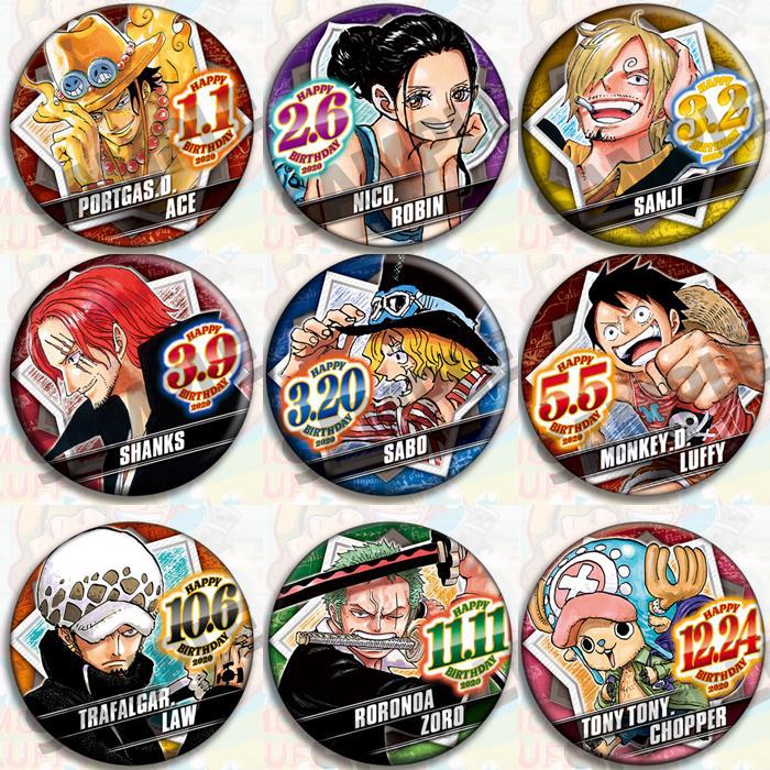 Zoro Anime Merchandise - ชุดเข็มกลัดอนิเมะวันพีซ สินค้าลิขสิทธิ์แท้ คอลเลคชั่นวันเกิดปี 2020 ลูฟี่ โซโล