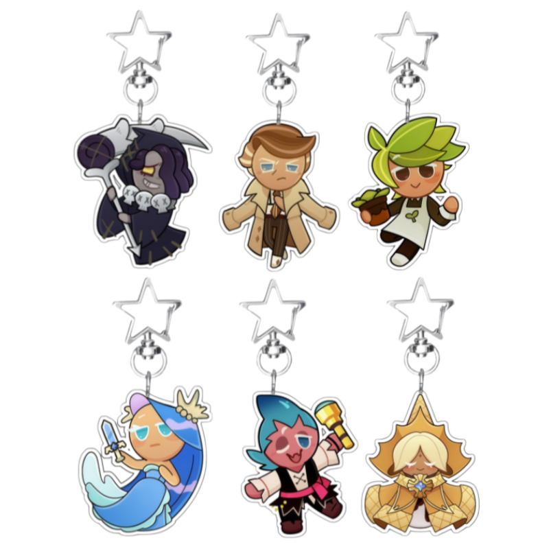 Anime Kingdom Merchandise - พวงกุญแจอะคริลิคขนาด 6 ซม. สำหรับคุกกี้รัน: คิงดอม รุ่น