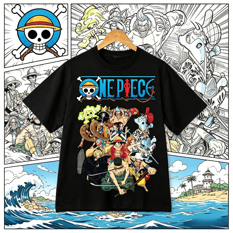 Zoro Anime Merchandise - วันพีชอะนิเมะญี่ปุ่นพิมพ์เสื้อยืดชายโรโรโนอา โซโลเด็กฮาราจูกุแขนสั้นเด็กเสื้อยืดลูฟี่เสื้อผ้า