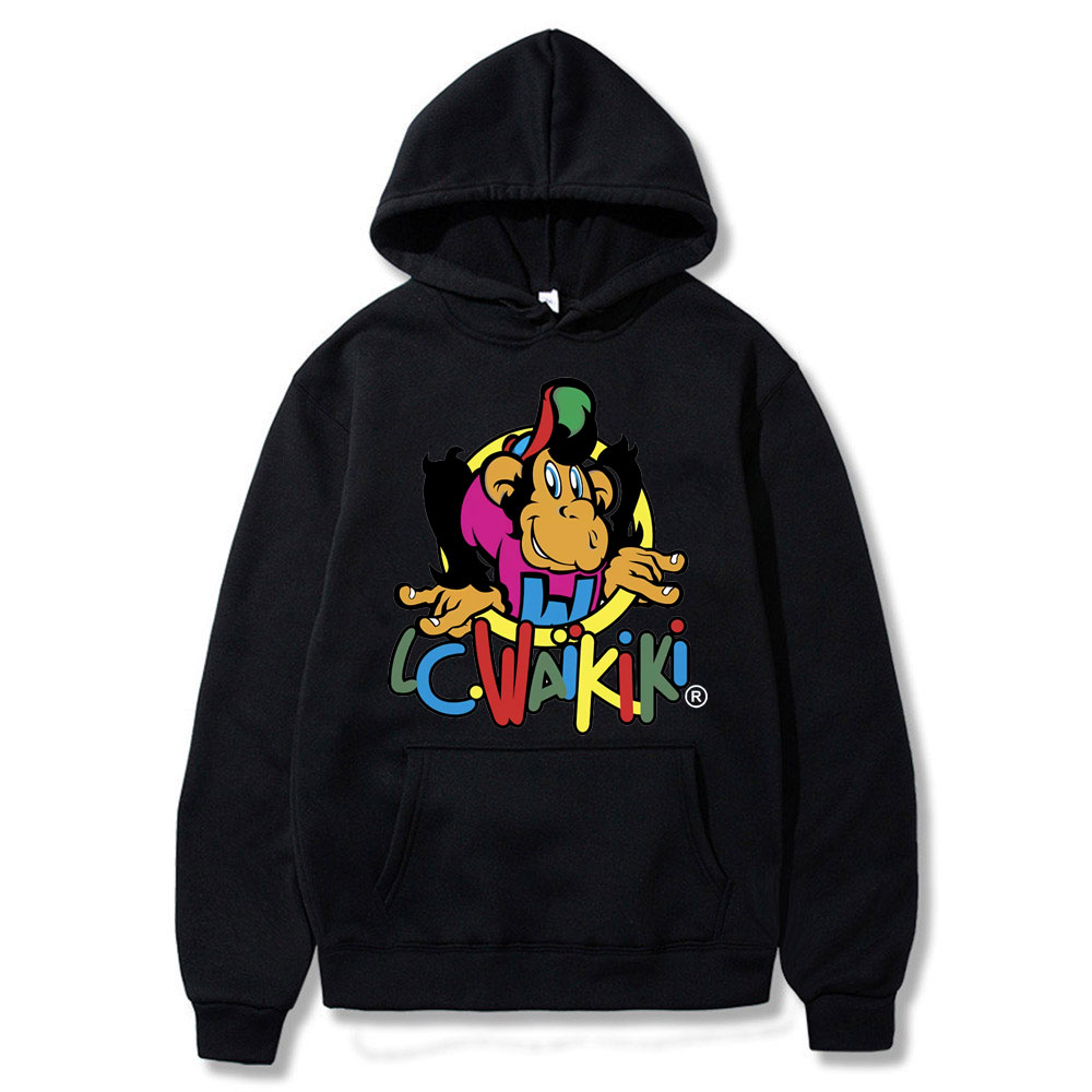 Anime Merchandise Hoodie - Lc Waikiki ลิงสินค้าเสื้อฮู้ดชายหญิงแฟชั่นแบรนด์อะนิเมะ Sweatshirt ลิงตลกพิมพ์ Hoodies
