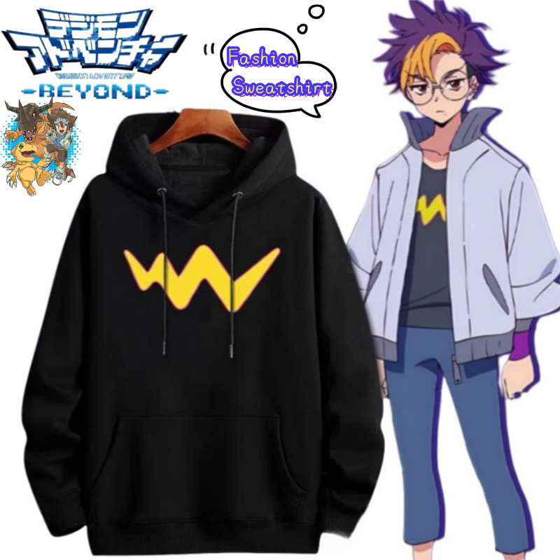 Anime Merchandise Hoodie - เสื้อฮู้ดแฟชั่นลายการ์ตูนดิจิมอน อะกูมอน เกรย์มอน ไทจิ ยากามิ สินค้าอนิเมะ