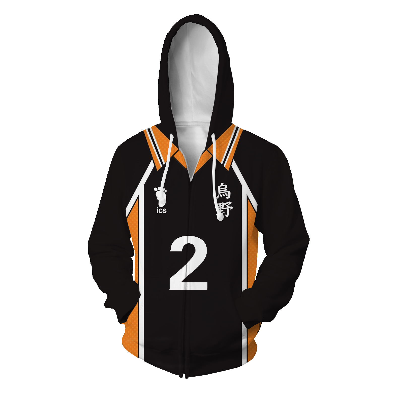 Anime Merchandise Hoodie - เสื้อสเวตเชิ้ตผู้ชายลายพิมพ์ 3 มิติ โคจิ ซูกาโวระ วอลเลย์บอลสไตล์ใหม่
