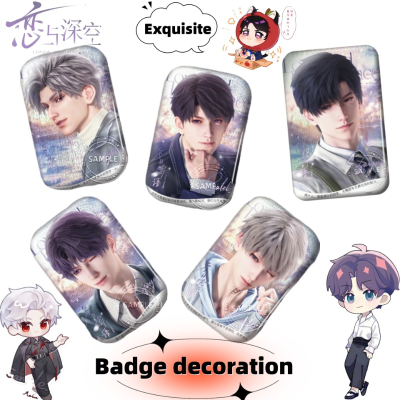 Anime Kingdom Merchandise - เข็มกลัดลายการ์ตูนสุดสร้างสรรค์ ดีไซน์เรียบง่าย สไตล์อนิเมะ ตัวละครจาก Love and