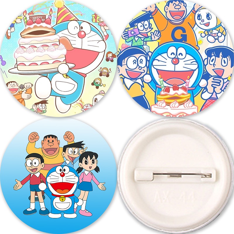Anime Merchandise For Men - เข็มกลัดอนิเมะโดราเอมอน น่ารักสำหรับผู้หญิงผู้ชาย เข็มกลัดการ์ตูนและอนิเมะ ของตกแต่งกระเป๋า ของขวัญวันเกิด