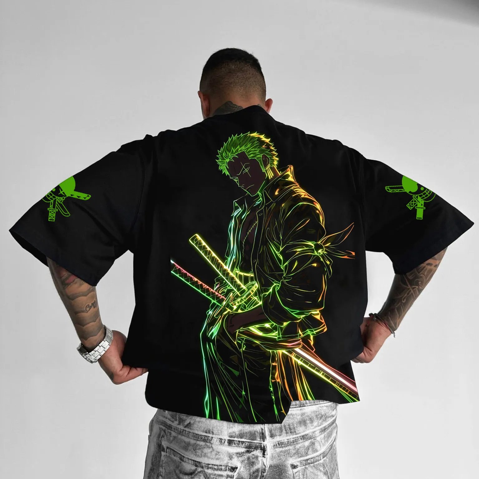 เสื้อยืดลายอนิเมะวันพีซ ลูฟี่  - Zoro Anime Merchandise บทวิจารณ์และราคา