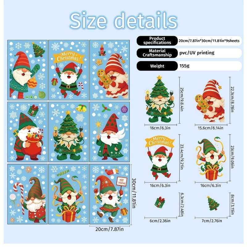 สติกเกอร์ลายซานตาคลอส เอลฟ์ เก - Sticker Sheet Set บทวิจารณ์และราคา