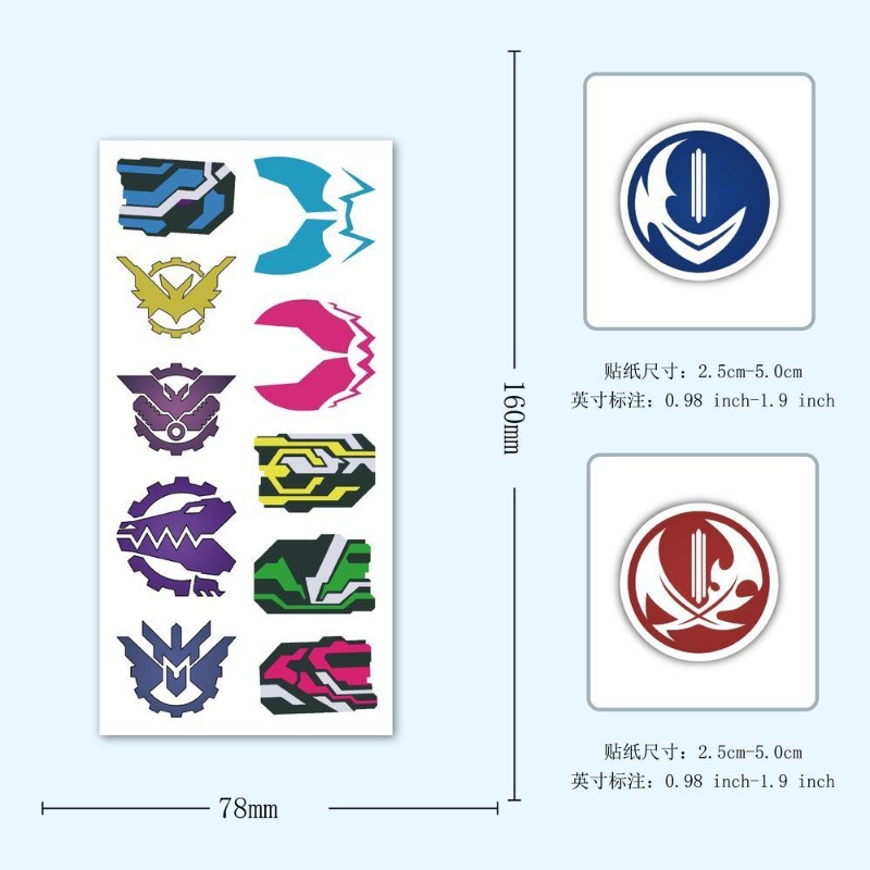 60 แผ่นสติกเกอร์โลโก้คาเมนไรเด - Sticker Sheet Set บทวิจารณ์และราคา